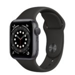 Apple Watch Series 6 GPS, 44mm Aluminum Case with Black Sport Band Space Gray