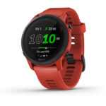 Garmin Forerunner 745 Magma Red front right face