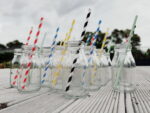 Urban Home 200mL Milk Bottle With Colour Straws