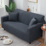 Urban Home Sofa Stretch Three Seater Cover - Dark Grey