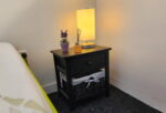 Wicker Bedside Table Black