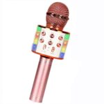 Urban Spec Bluetooth Karaoke Mic w LED Speaker Rose Gold