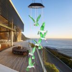 Solar Outdoor Hummingbird LED Wind Chimes