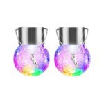 Outdoor Solar Cracked Glass Hanging LED Light 2pack