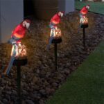 Outdoor Garden Parrot Bird Solar LED Decor Light Red