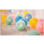 20 LED Cotton Ball Decor Light Candy