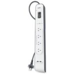 Belkin 4 Outlet with 2M Cord with 2 USB Ports (2.4A)