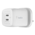 Belkin BOOSTUP CHARGE 65W Dual USB-C PD GAN Wall Charger White
