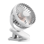 Clip On Desk Rechargeable Fan White