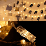 8 Modes 50 LED Photo Clips String Lights with Remote