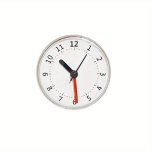 Titan Retro Analogue Clock w Suction Cup White