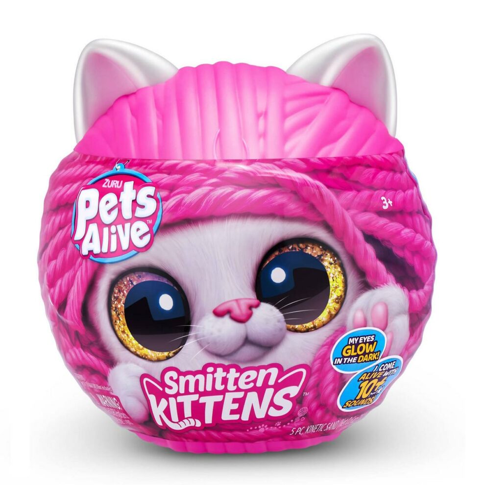 ZURU – Pets Alive Smitten Kittens Série 2 – Peluche Chaton Ragdoll Interactive – 10 Sons – Capsule Surprise – Dès 3 Ans
