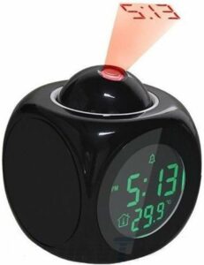 Titan Projection Digital Alarm Clock Black
