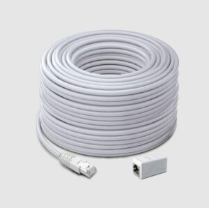 Swann UL Rated 60m CAT5e Extension Cable w Ext Adapter White