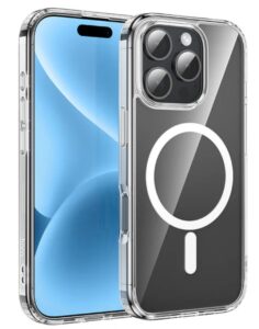INGEN iPhone 16 Magnetic Clear Case w 4 Corner Air Cushion