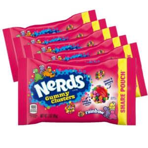 Nerds Rainbow Share Pouch Gummy Clusters 6pk