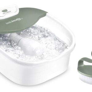Body Benefits Heat Sense Foot Spa with Brush Green White