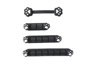 Playmax Paw Print Cable Management Black White 4pc Set