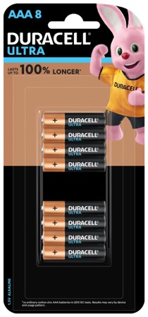Duracell Ultra AAA Alkaline Battery 8pk