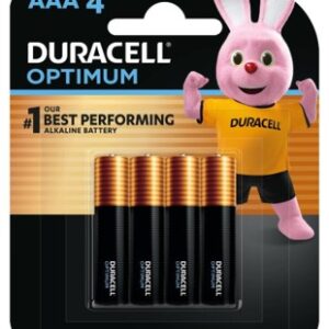 Duracell Optimum AAA Alkaline Battery 4 Pack w PowerBoost Technology
