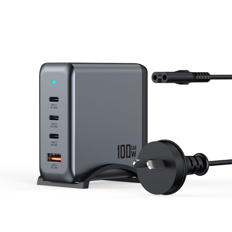 Extreme 100W 4-Port PD Ultra Fast USB-C Desktop Charging Station Black