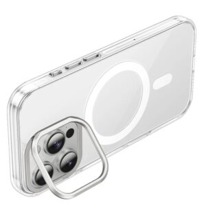 INGEN iPhone 16 Pro 2in1 Invisible Lens Stand Magnetic Case - Clear