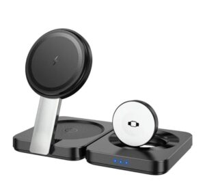 Nexus 15W 3-in-1 Magnetic Wireless Fast Charger w Foldable Design - Black