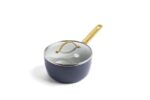 Greenpan Padova Navy Blue Pfas Free Covered Saucepan 18Cm/2L