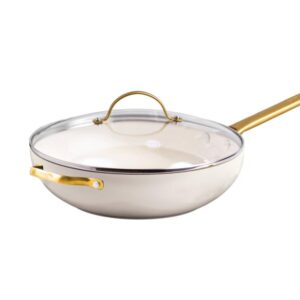 Greenpan Padova Pfas Free Covered Wok 32Cm/5.42L Cream