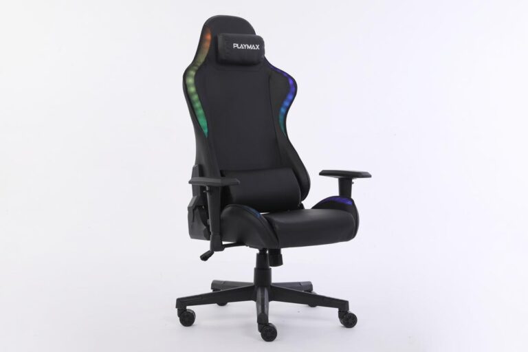 Playmax PRO Gaming Chair - Black RGB w Magnetic Pillow
