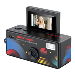 Retro HD 12MP Vintage Mini Digital Camera Black