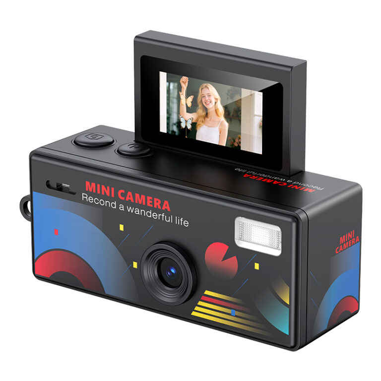 Retro HD 12MP Vintage Mini Digital Camera Black