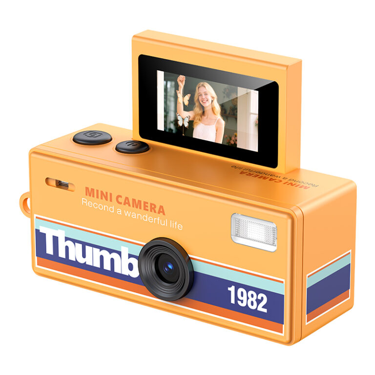 Retro HD 12MP Vintage Mini Digital Camera Orange