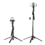 AI Auto Face Tracking Gimbal 1.8M Quadpod Tripod with 360° Stabilizer and Hand Gesture Control