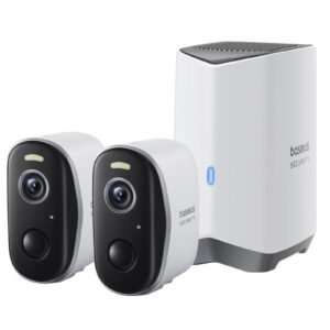 Baseus Security N1 Plus 3MP 2K Outdoor Wire Free Camera with Homebase 2 Pack