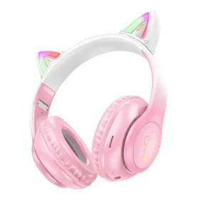 Hoco LED Cat Ear Headphones Pink