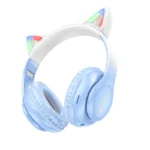 Hoco LED Cat Ear Headphones Blue