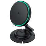 Acefast Premium 15W Magnetic Wireless Car Charger with Foldable 3-Axis Dashboard and Phone Mount