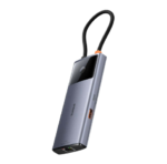 Hub 6-in-1 Baseus Metal Gleam 2 Series, USB-C to 2xUSB 3.0 USB-C HDMI USB-C PD Ethernet RJ45