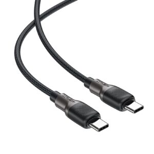 Acefast 3A/60W Braided Cable w Silicon Inner Sheath USB-C to USB-C Black