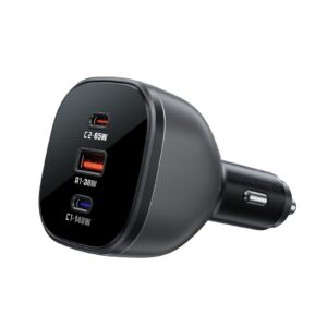 Acefast 165W High Power 3-Port Car Charger PD3 USB-C USB-A