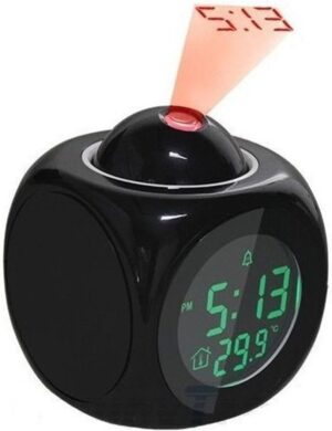 Titan Projection Digital Alarm Clock Black
