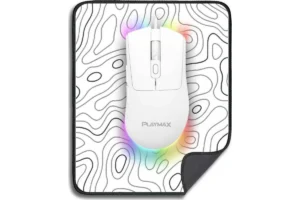 Playmax White RGB Gaming Mouse and Mouse Mat Combo