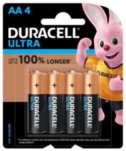 Duracell Ultra AA Alkaline Batteries 4pk