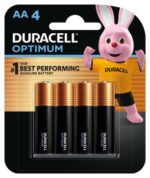 Duracell Optimum AA Alkaline Battery 4 Pack w PowerBoost Technology