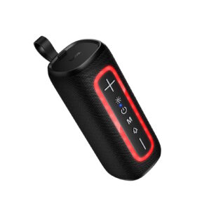 Hoco P10W LED Bluetooth Speaker with FM, MicroSD, USB, AUX Inputs Black