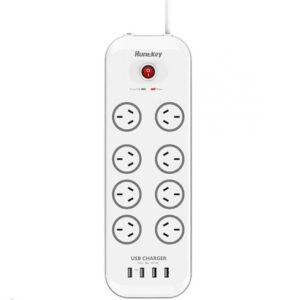 Huntkey 8 Outlet Surge Protected Powerboard with 4 USB Charging Ports Output:5V, 4A