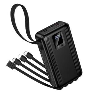 Titan PowerUp 20000mAh 22.5W Power Bank with 4 Built-In Cables