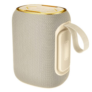 Hoco 10W LED Bluetooth Speaker w Multi-Mode Playback Beige White
