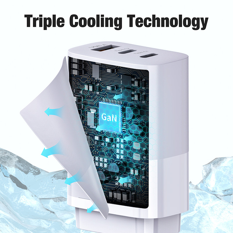 Titan 65W Ultra Fast Charger w 2 USB-C and USB-A